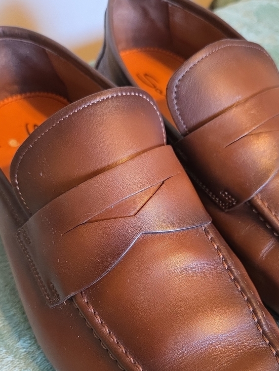 SANTONI Men\'s Carlo Soft Burnished Leather Penny Loafers main image 7